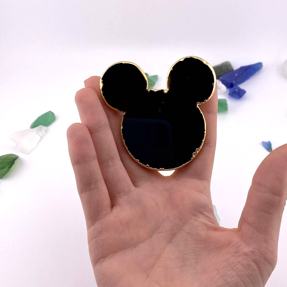 Other - Genuine Black Agate Mickey Popsocket for Phone Grip